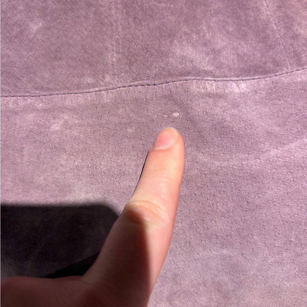 Lavender Suede Fringe Collar Jacket - Picture 10 of 13